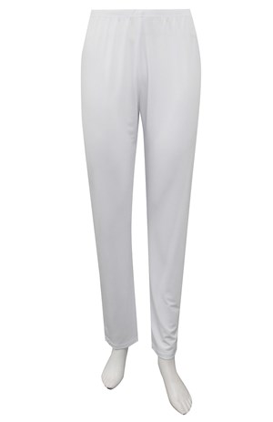 WHITE - Soft knit tapered leg pants